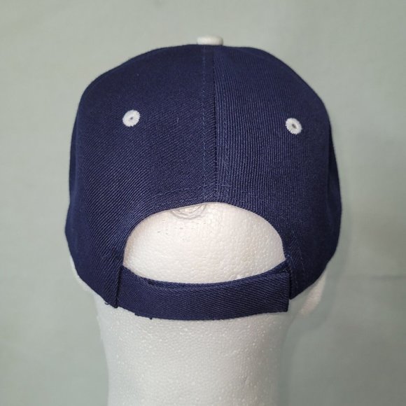 Palm Desert Hat Mens OS Hook & Loop Back Ballcap Blue Golf Logo - Picture 4 of 9